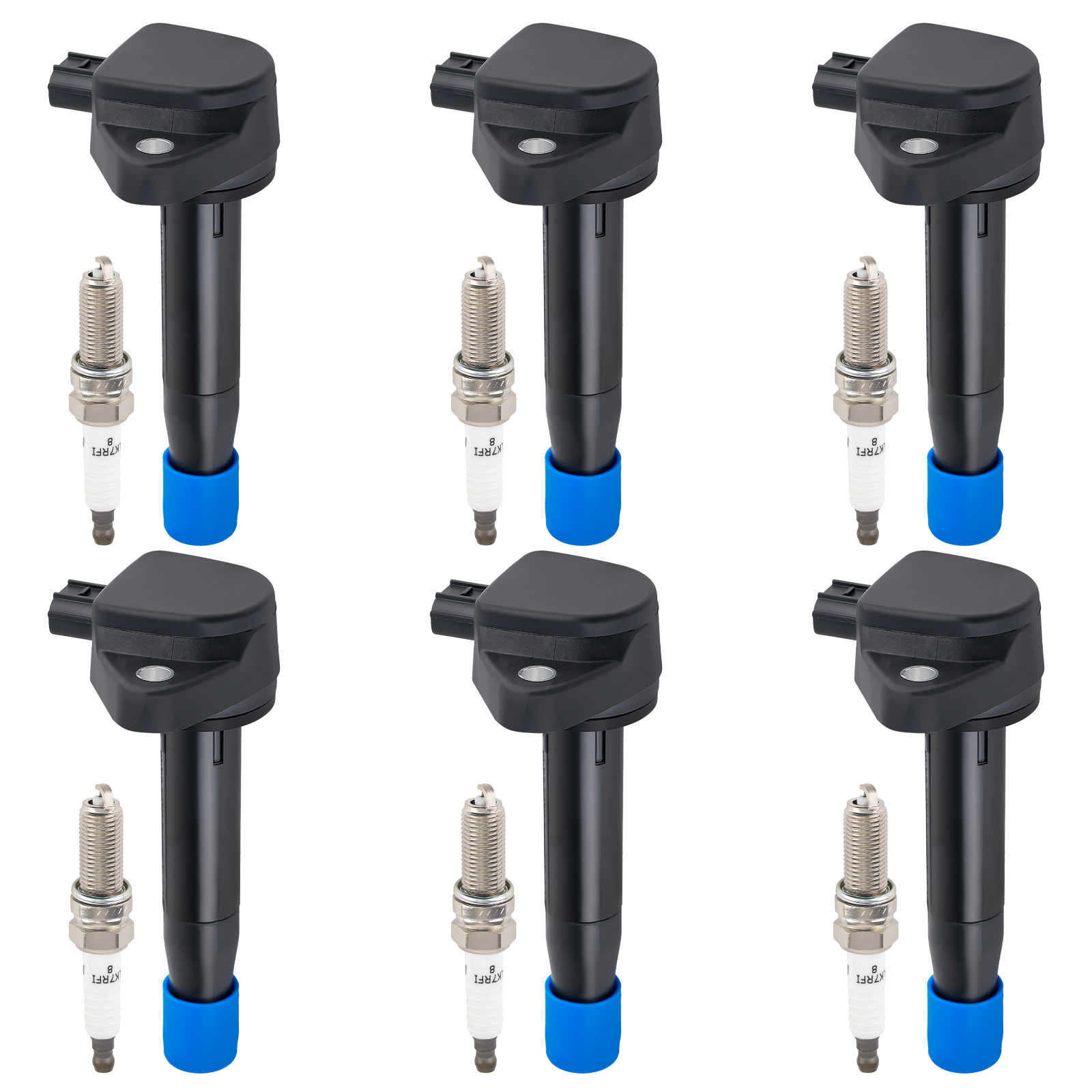 6  Ignition Coil & Spark Plugs For Honda Acura ZDX 3.7L V6 2010-2013 UF624 97390