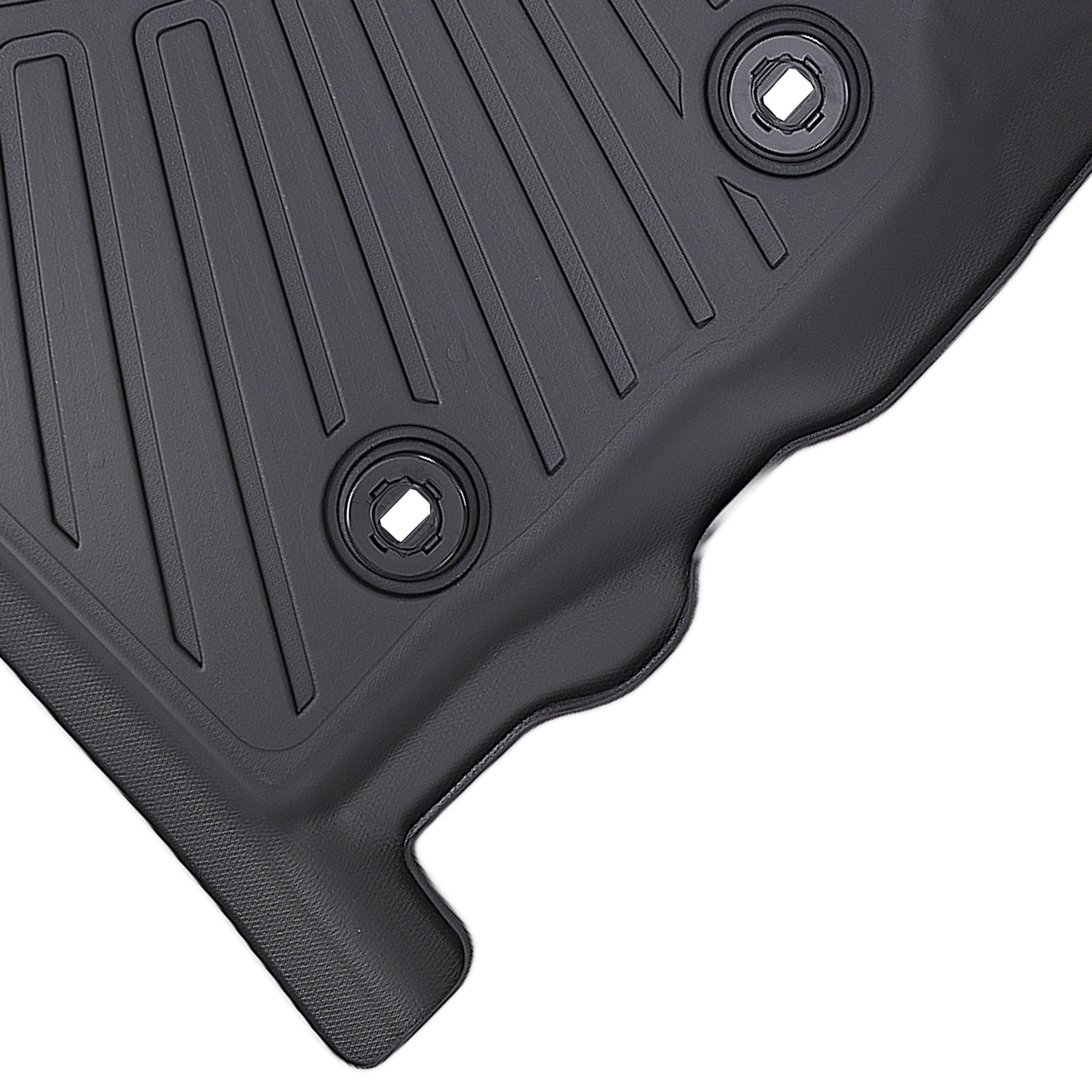 All Weather Floor Mats for Toyota Tacoma Double Cab 2018-2023 Black TPE