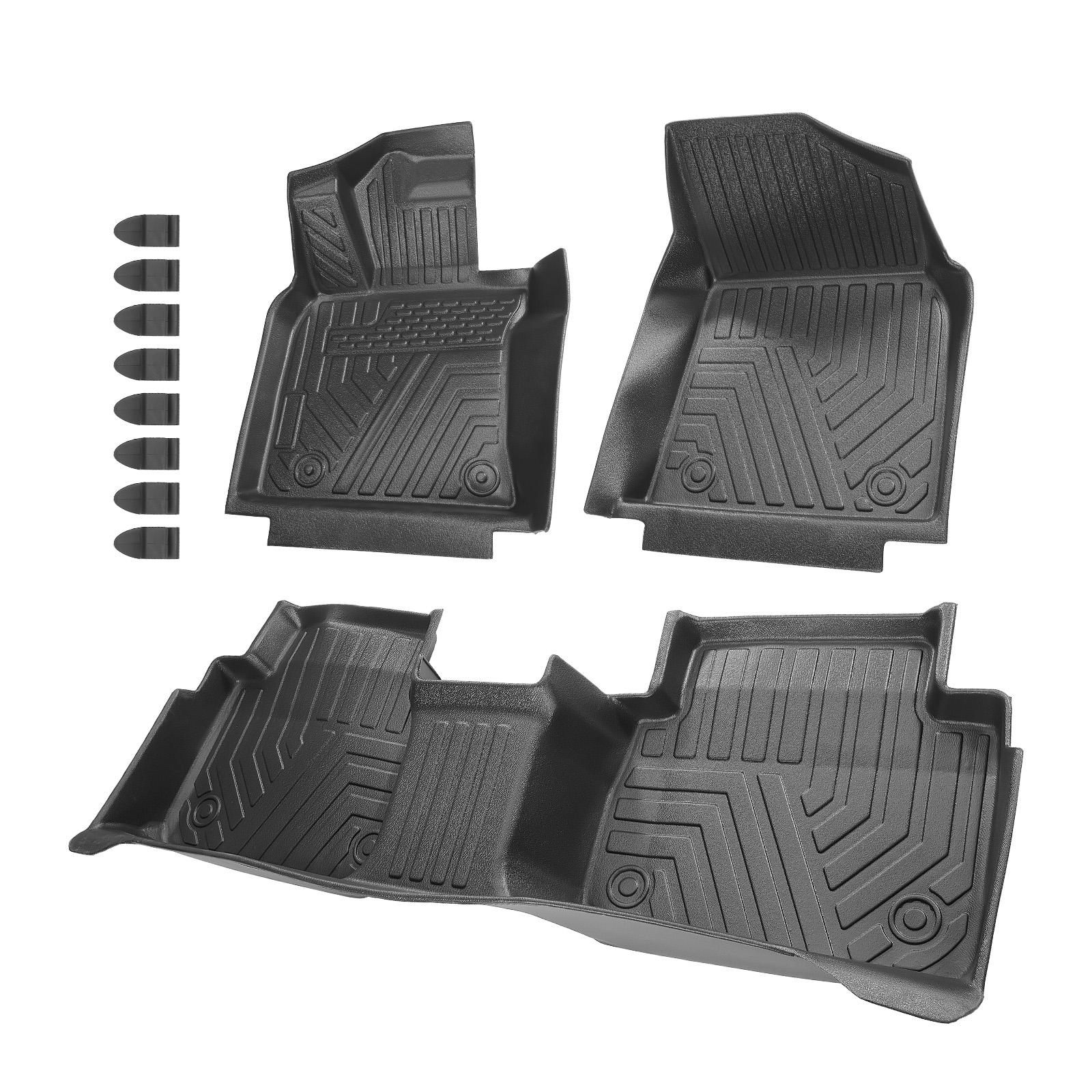 3pcs Floor Mat for Toyota Camry 2018-2021 2022 2023 Rubber TPE All Weather