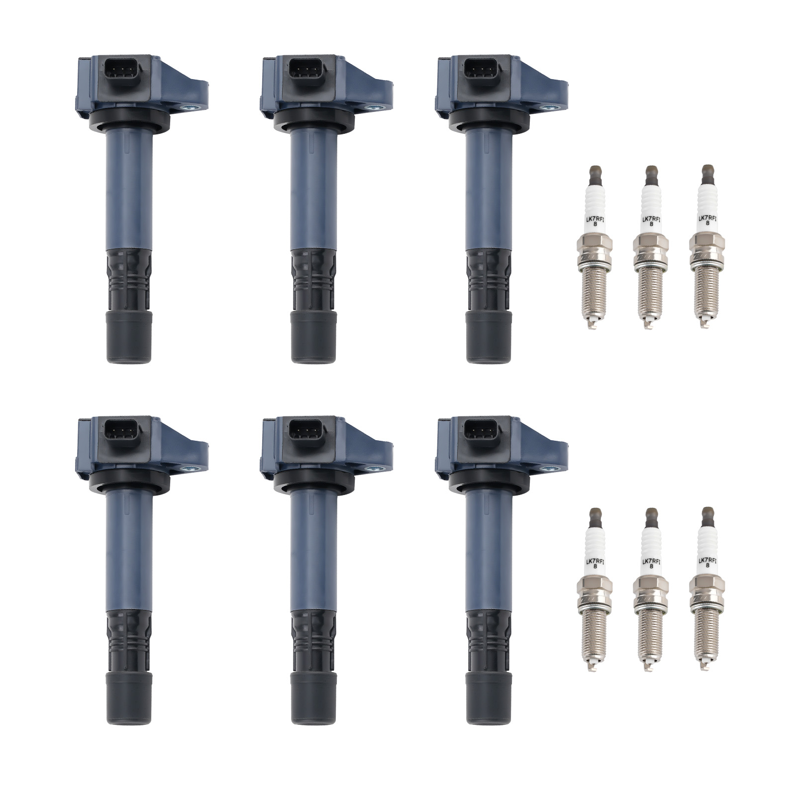 6X Ignition Coil + Spark Plug For Honda Accord Acura RLX RDX TLX V6 3.5L UF713