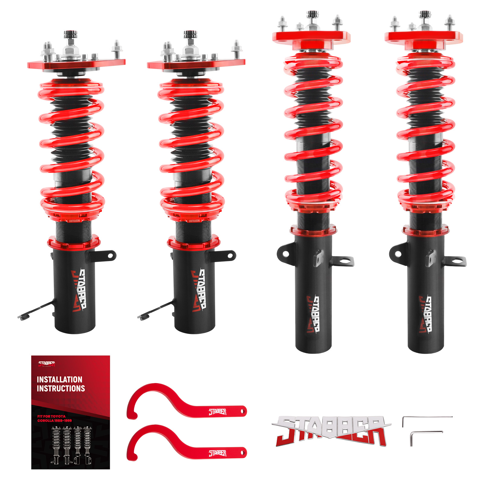STABBER Racing Coilover Suspension Struts For Toyota Corolla E100 AE101 1988-99