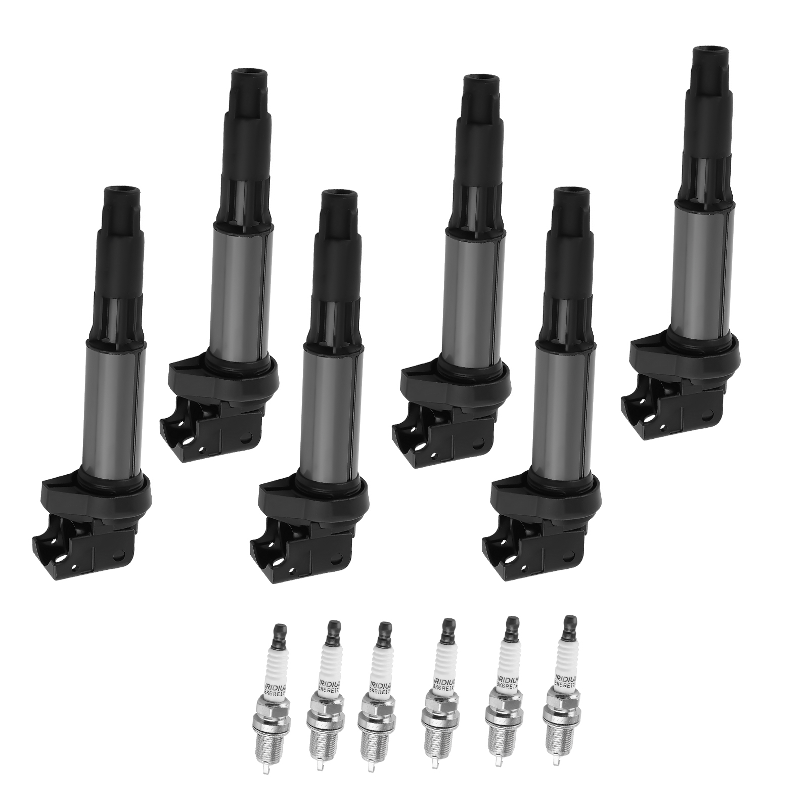 6 Ignition Coils & Spark Plugs For BMW 320i 325Ci 325i 325xi 330Ci UF522 7092