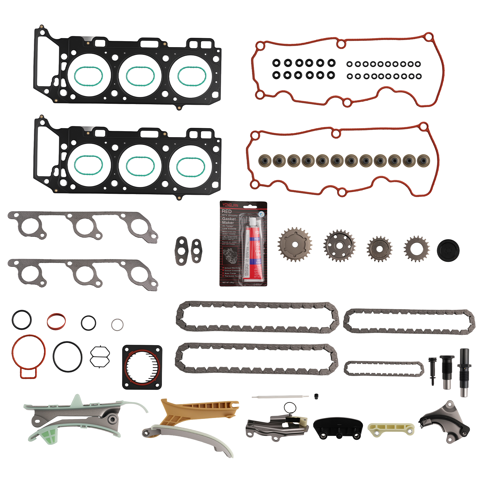Timing Chain Kit & Head Gasket Set for Ford Explorer 4.0L Flex Fuel SOHC 2002-05