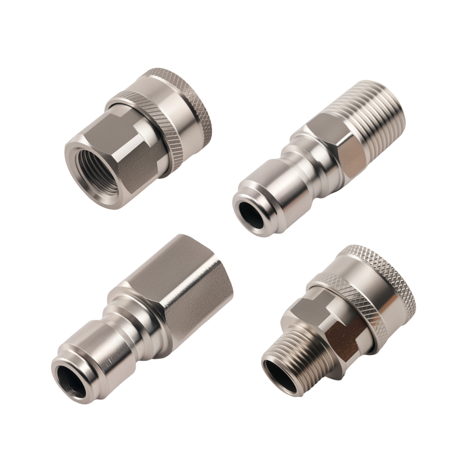 3/8 Inch NPT Quick Connect Plug Fitting Pressure Washer Adapter Steel 4Pcs