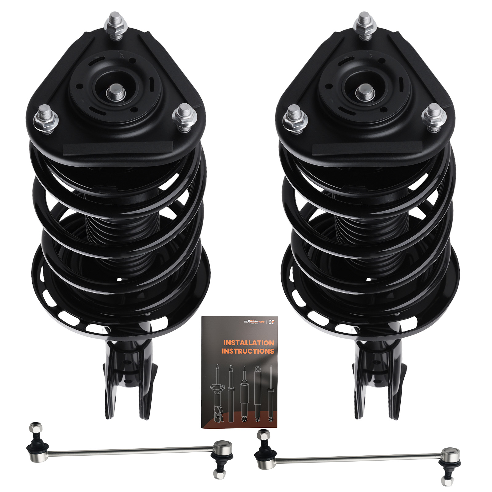 4pcs Front Struts w/ Coil Spring Sway Bars Kit for 2014-2019 Toyota Corolla 1.8L