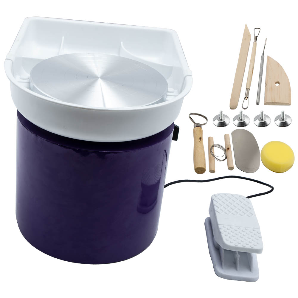 350W 110V 25cm/9.84'' Electric Pottery Wheel Ceramic Machine Art Clay Craft