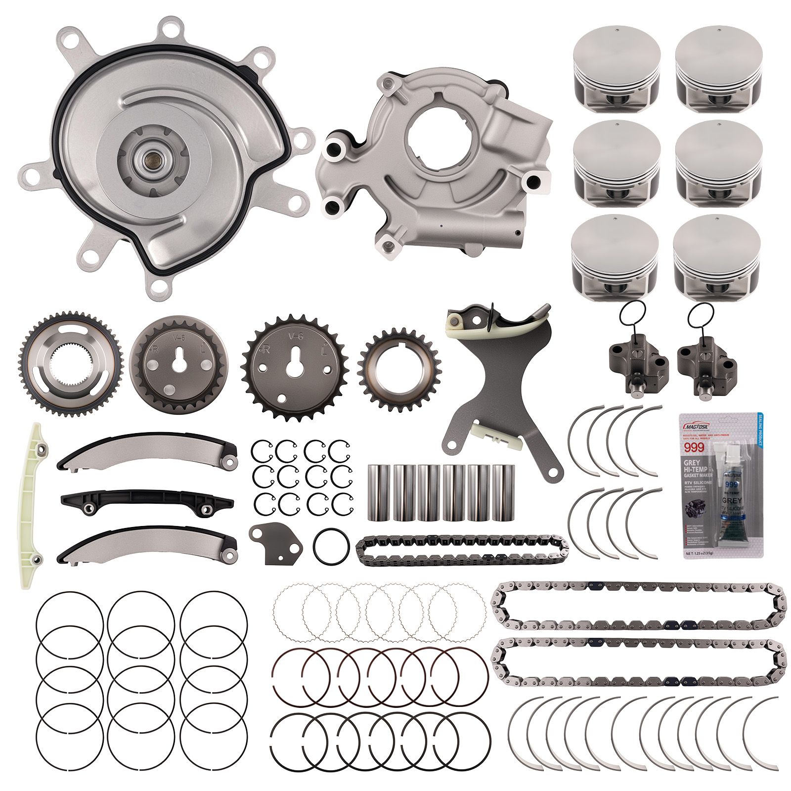 Engine Rebuild Master Kit w/ Bearings & Pumps for Ram Dakota Models 3.7L V6 2011